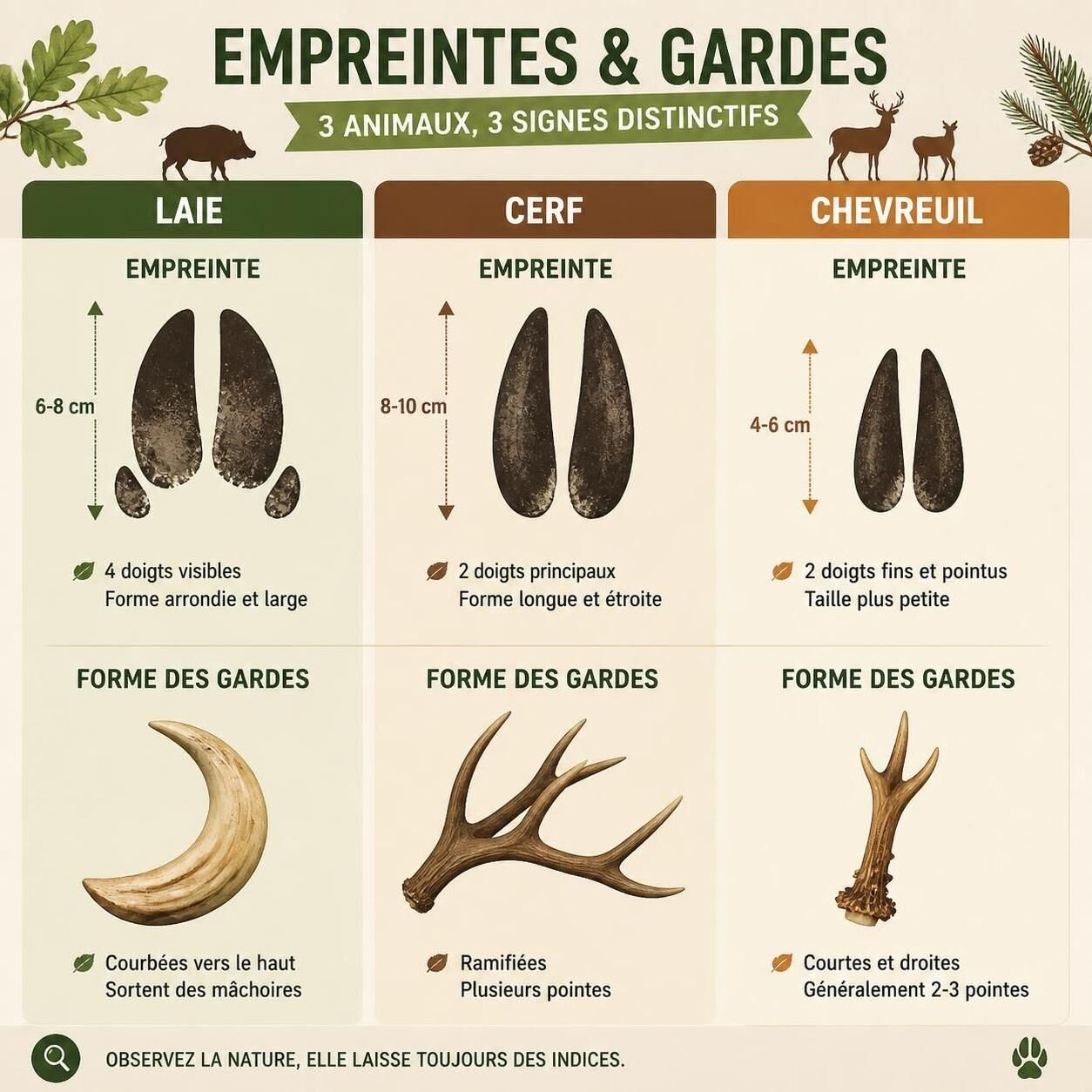 Apprenez à reconnaître les empreintes de sanglier femelle en forêt grâce à nos conseils détaillés pour identifier ses marques et mieux comprendre son comportement.